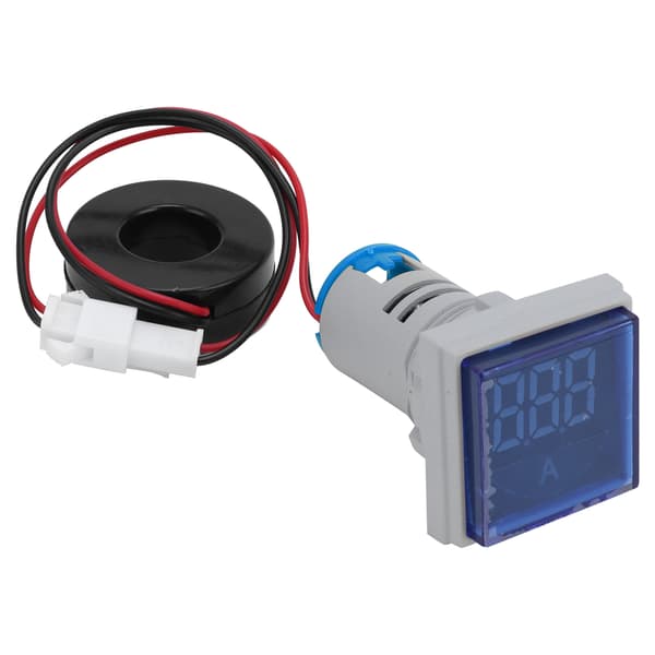 Digital AC 220V Amperemeter Signalindikator Lyseblå