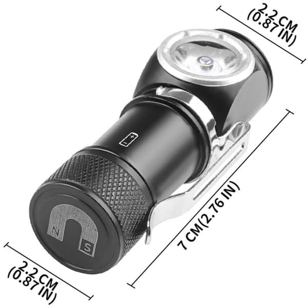 High Brightness LED Headlamp with Magnetic Pen Holder - Rechargeable Lightweight for Outdoor Use