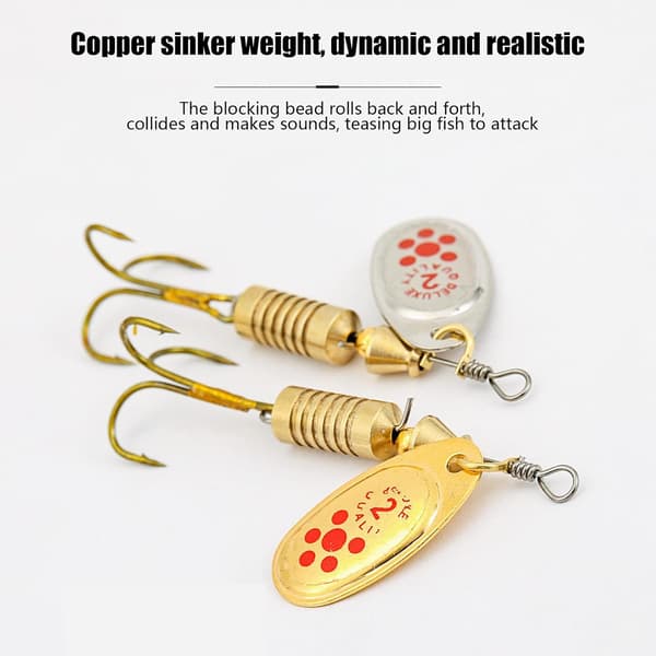 Fiskesluk, 10 sluker, 6,3 cm, laget av metall.