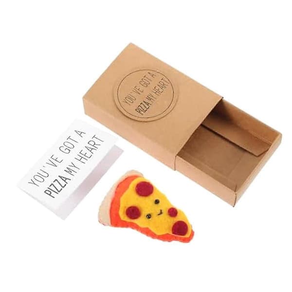 Mini Pizzakartonger Vänskapsinspirerad Mini Pizza Leksak Presentförpackning - Söt Nyhetspresent