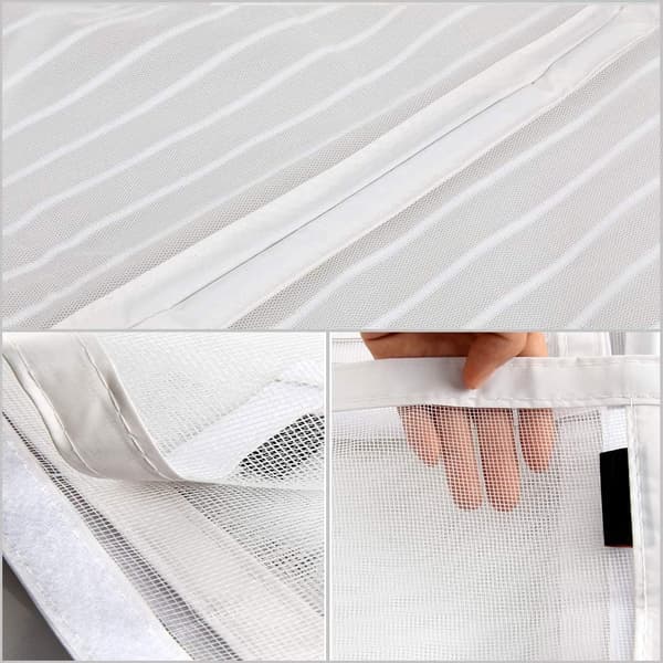 Magnetisk myggnetting 140x240cm (55x94 tommer) Hvit med dører[JUN]