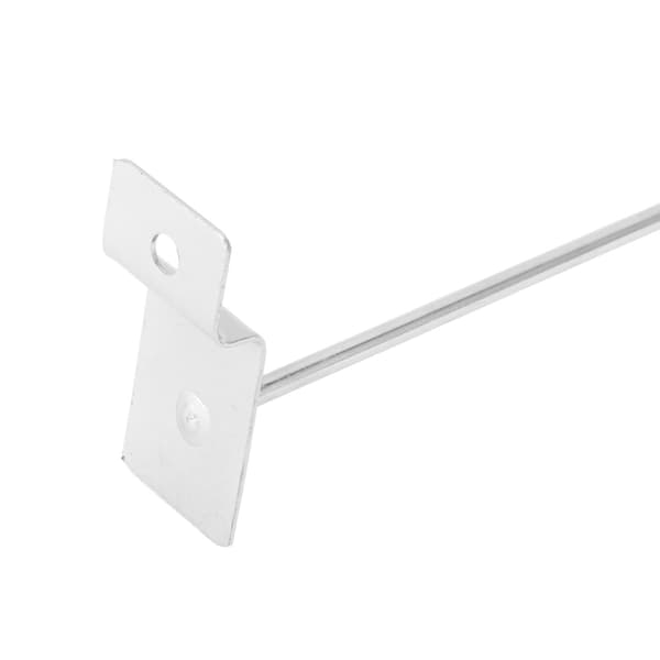 50 Slatwall Hooks, Silver, 15 cm 3.3 mm Diameter, Single Wire Slatboard Hooks for Shop Display