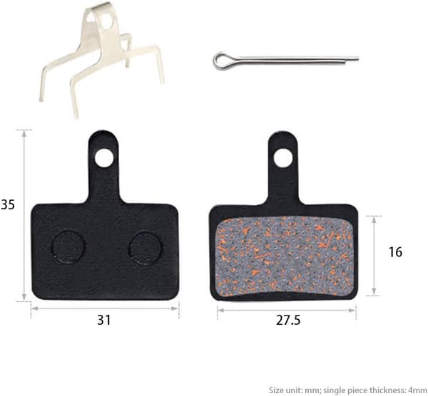 Cykelskivbromsbelägg för Shimano BR-M515 M525 M575 M