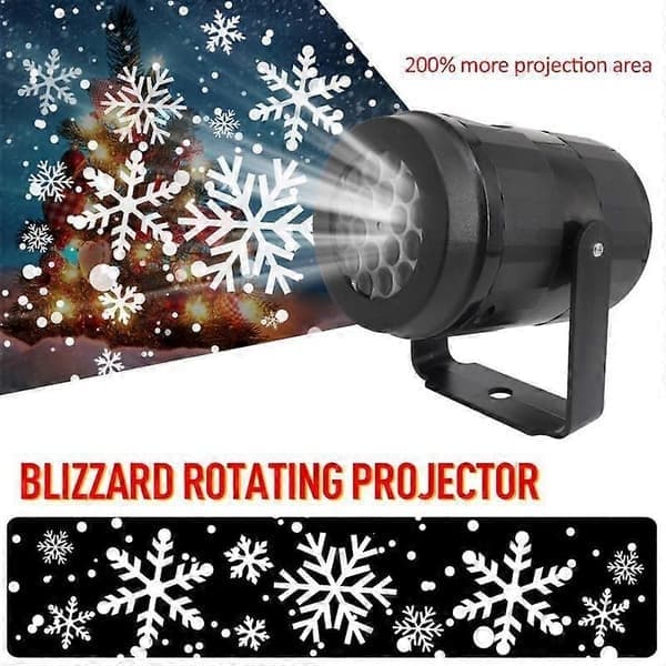 Christmas Snowflake Projector Light, Waterproof LED Snowfall Lamp for Indoor and Outdoor Use, Suitable for Theme Parties and Festivals