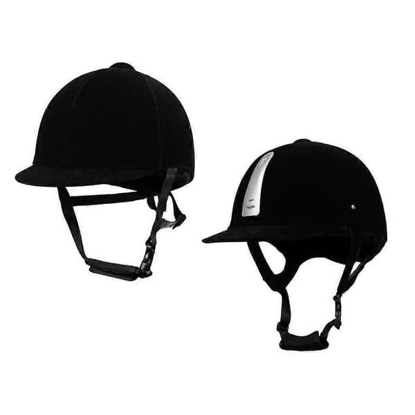 Justerbar ridhjälm i sammet för ridsport, S-2XL