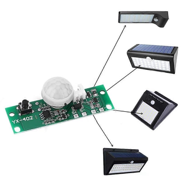 Solcellelampe printkort Infrarød Menneskelig Induktion Væglampe Kontrolsensor Controller 3.7V