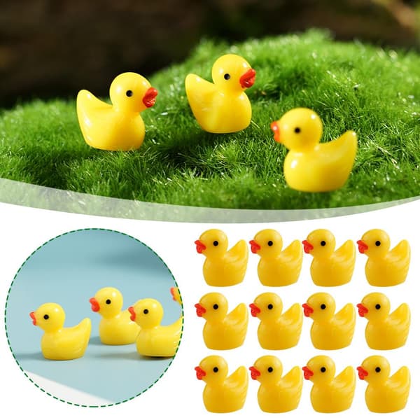 100 kpl Mini Ankka -hahmoja askarteluun ja juhliin [JUN] 100 kpl keltainen 100 kpl 100pcs yellow 100pcs