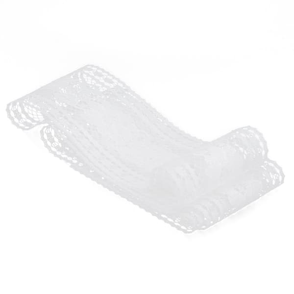 Blondebånd Nylon Hvid Bølgemønster Kantbånd Gavepynt Tilbehør 5 cm Bred 10 Yards Lang