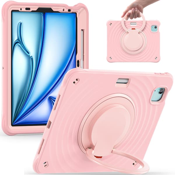 Fodral för iPad Pro 13 2024 Roterande Ställ (Rosa)