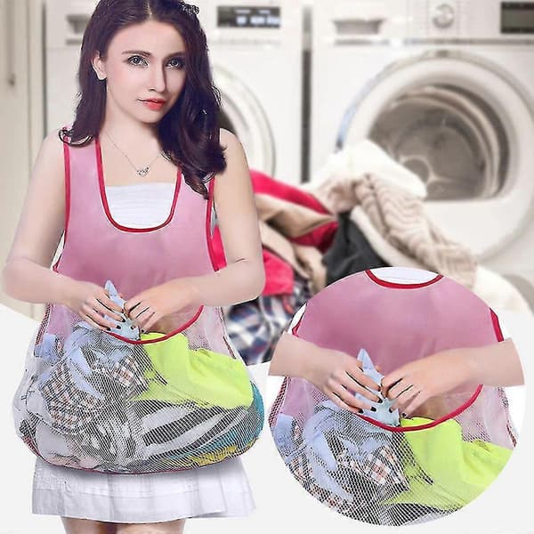 Laundry Apron with Large Pocket Functal - Bib Compatible with Women and Men Lucky pattern