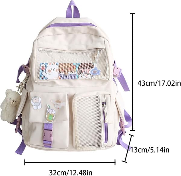 Studentryggsäck Mini Superkapacitet Kawaii Ryggsäck Söt Väska