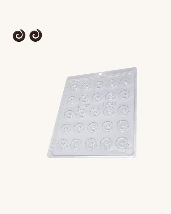 Spiral Praline Chocolate Mold - BWB 9321 Transparent transparent