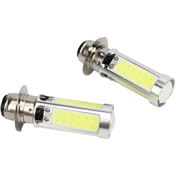 2x 6000K H6M COB LED Motorsykkel/ATV Frontlys Tåkelyspære PX15d P15D251,A