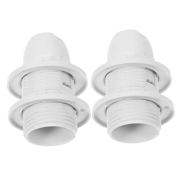 E14 Lampefatning til gulvlamper og lysekroner Hvid Plast 2-pak