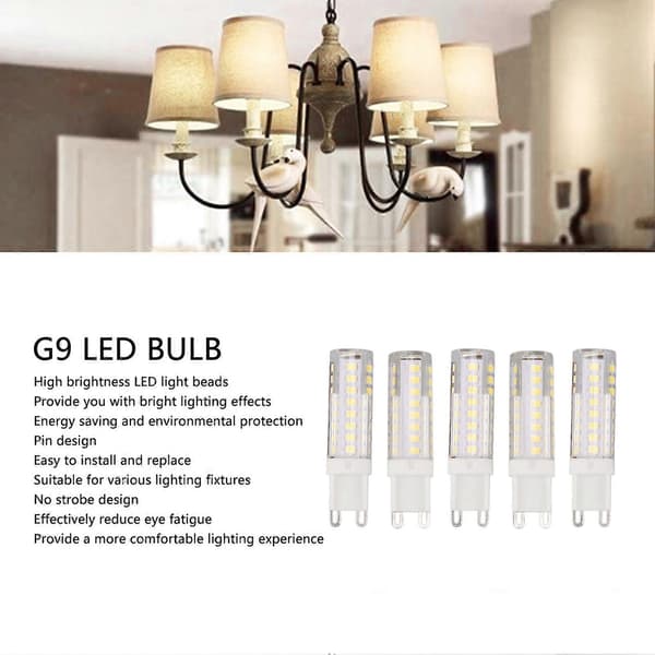 5 stk 7W G9 Dimbar LED-lamper Høy Lysstyrke Energibesparende [DB]