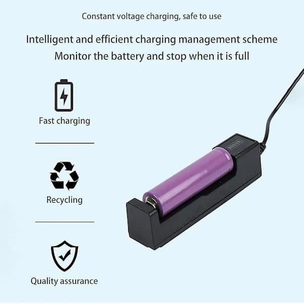 18650 Batterilader Universal 3.7V Oppladbart Li-ion Batteri For