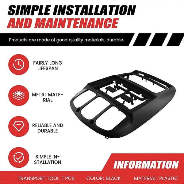 10.1 Bilradio Fasram Adapter for Grand Touring 2Din Dash Audio Monteringspanel Ramme Kit