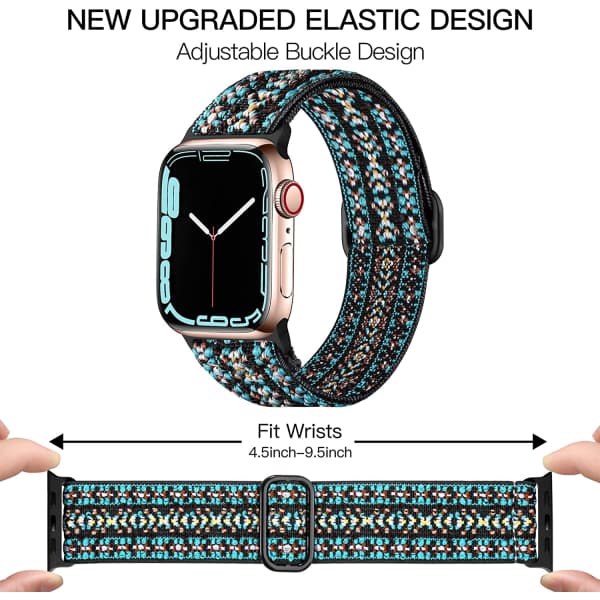 3-pack nylon solo loop-band kompatibla med Apple Watch 38mm/40mm/41mm 3pcs 1 38mm/40mm/41mm
