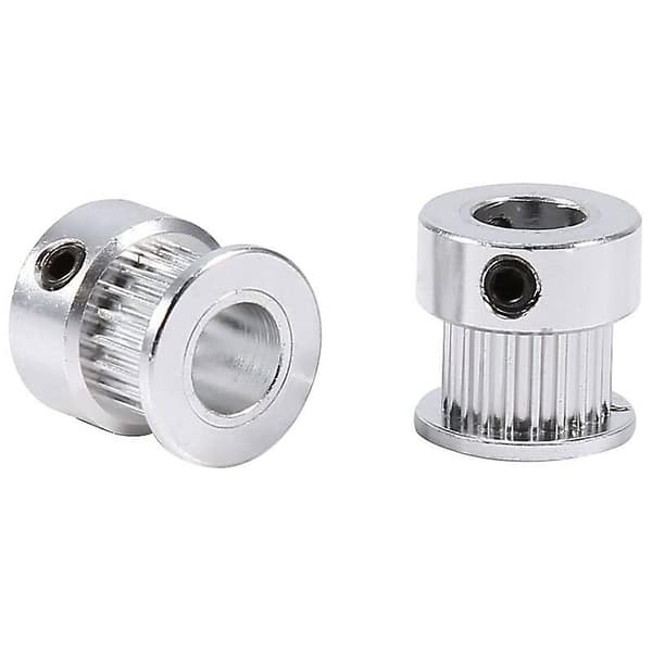 Remskivehjul, 2 stk. remskiver GT2 20 tænder 8 mm hul 6 mm bredde tandremshjul i aluminiumslegering til 3D-printer