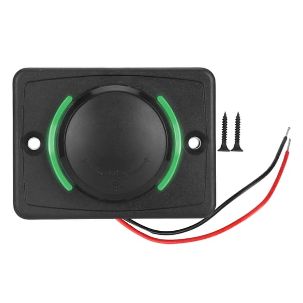3.1A DC12V/24V Sort Biloplader Dobbelt USB-portudtag med LED (Grøn) 1.9 1.9