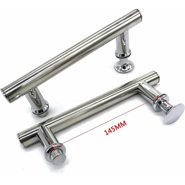 Krom ABS Dusjdørhåndtak 145mm (14,5cm), Hull til Hull, 2 Stykker