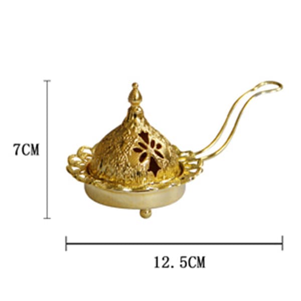 Røgelsesbrænder Ornament Dekor Kegle Røgelsesholder til Kontor Ramadan Soveværelse 7x12.5cm