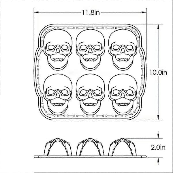 Ware Halloween Bageform, Spooky Skull Kageform, Bronze-yujia