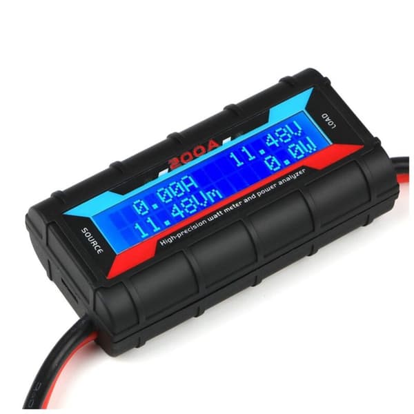 200A Høypresisjons effektanalysator Wattmeter Batteriforbruk Ytelsesmonitor med LCD-bakgrunnsbelysning for RC
