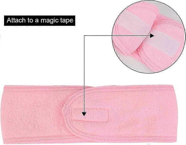 Spa Headband - 2 Pieces Facial Makeup Headband Towel Cloth with Adjustable Magic Sticker for Face Washing