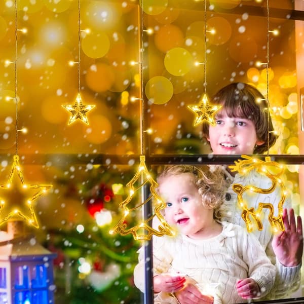 Strålljus - 3,5M LED udendørs juledekoration, lysgardin