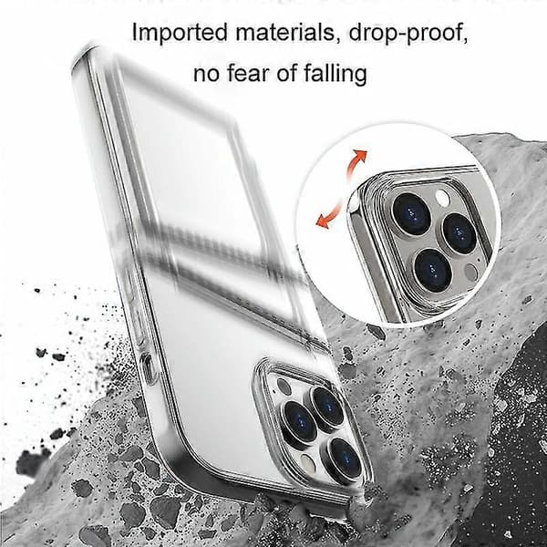 For iPhone 13 Pro Dobbelkort TPU Telefondeksel (gjennomsiktig)
