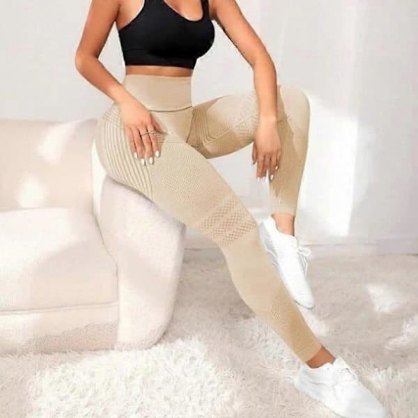 Luveon Leggings 3D, Slimmove Anti Cellulite High Waisted Compression Yoga Pants Light Grey M Light Grey M Light Grey M
