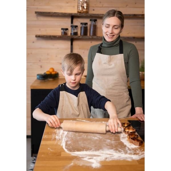 Kagerulle Træ 43 cm – Klassisk Dejrulle i Bøg | Maku Natur beige