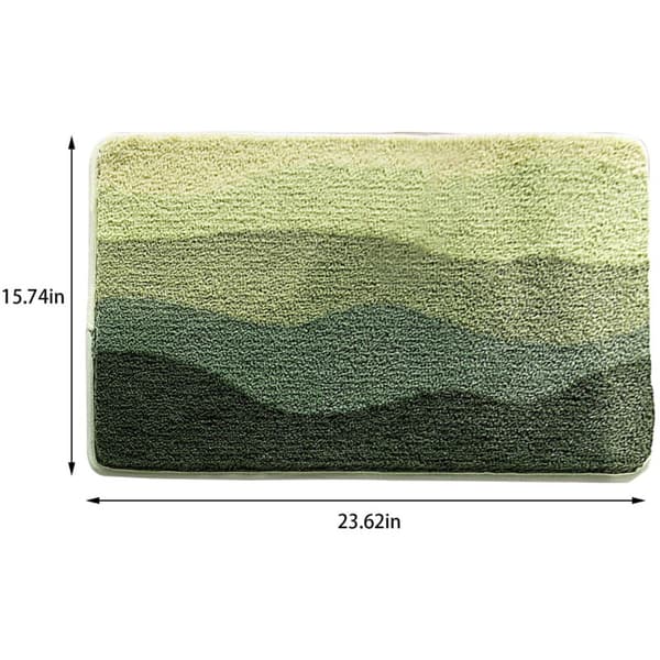 Soft Non-Slip Microfiber Bathroom Mat with Beach Motif, Machine Washable, Absorbent Plush Mat for Bathroom Floors, 60x90 cm