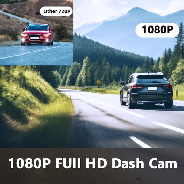 HD 1080P Dashcam 170° Vidvinkel Nattsyn G-Sensor Loop-opptak