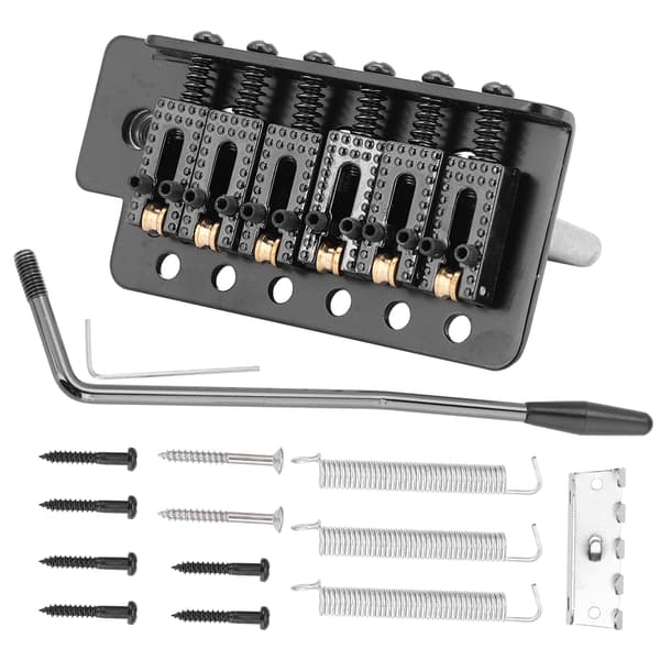 ST Guitar Black Tremolo System Roller Single Locking Vibrato Bridge Tailpiece