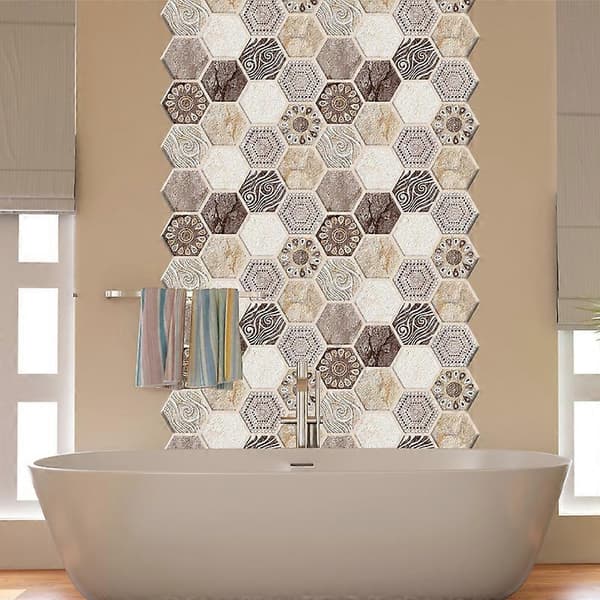 3D PVC Tile Stickers Self-Adhesive Scratch-Resistant Backsplash Decal for Hotel 2 2