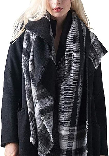 (Nior) Stor Ternuld Sjal Dame Cashmere Sjal Varm Efterår