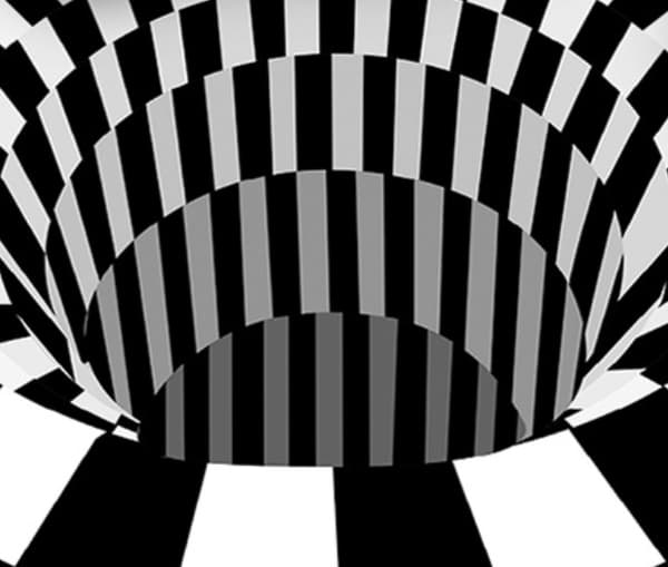 Perle Sjelden Vortex Illusjonsmatte, 3D Felle Trykkmatte, Dyp Hol