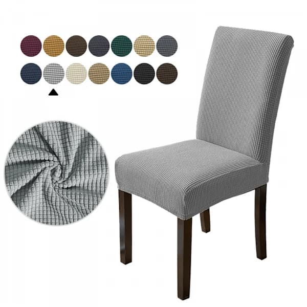 Kitchen Chair Covers Set of 2, Parsons Chair Covers Protector for Dining Room, Silver