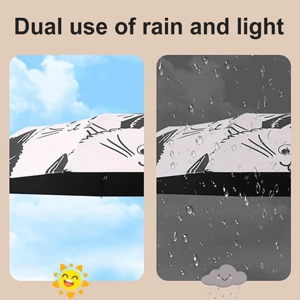 Portable Travel Umbrella, Windproof Design with Inverted Folding Structure for Compact Storage, Lightweight UV Protection Rain Sunshade for Men and