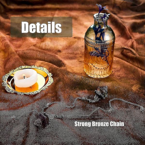 Divinatory Radiesthesia Pendulum Amethyst Pendulum Hexagonal Crystal for Reiki Dowsing Meditation Balancing