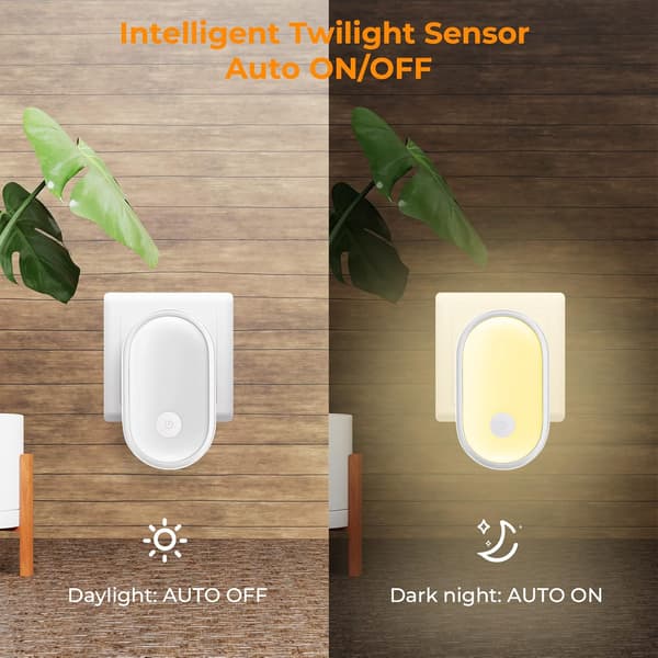 1 pc LED Night Light Power Outlet with Touch Control, Night Light with Dusk Sensor and Adjustable Brightness, Children's Night Light for Children's Room, Stairs, Hallway, Kitchen