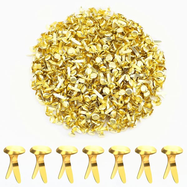 600 stk. Metalliske Papirclips Runde Messingclips Splitstifter til