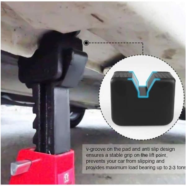 BF 4 Pieces 63×50×44mm Car Jack Rubber Pads for Car Jack, Universal Car/SUV Rubber Pad, Durable and Practical