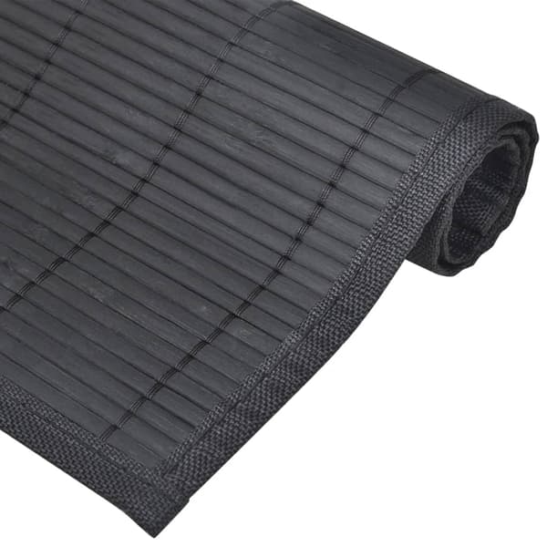 vidaXL 6 Bamboo Placemats 30 x 45 cm Black Svart black