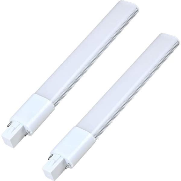 LED-lampe, 12W 2-pin kompakt LED-lysrør, rørformet innfelt armatur, kaldhvitt lys G23.