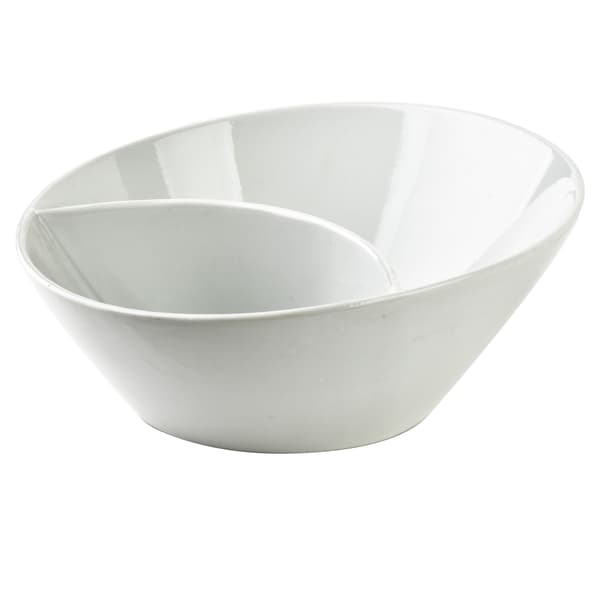 Skrå skål Porcelæn MONDEX BASIC 20,5x20,5x9,5 cm Hvid 1 stk