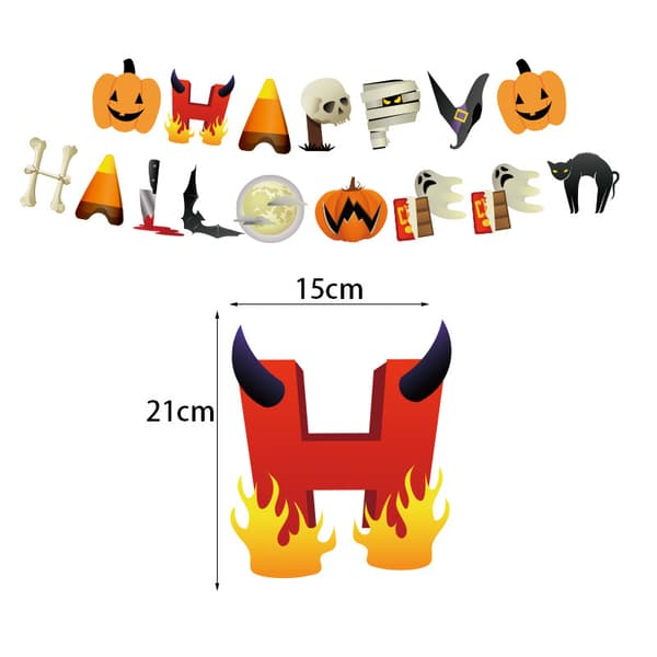 Bursdagsdekorasjon med Halloween-tema, populære bursdagsballonger