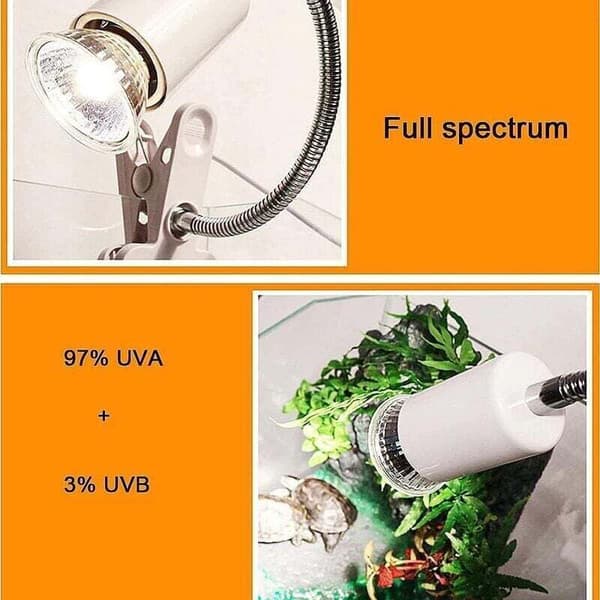 25W varmelampe til skildpadder, UVA og UVB, til krybdyr, firben, skildpadder og akvarier (6-pak)
